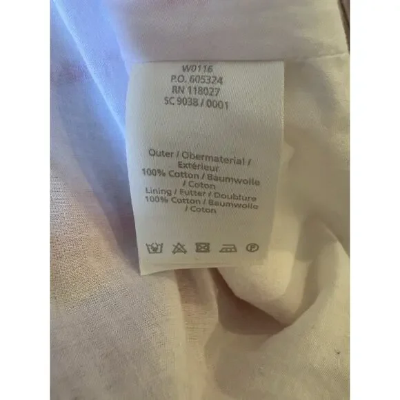 Boden Marla Embroidered Dress Womens 16 L White Gauze Midi Boho Tassels Beach - Picture 14 of 16